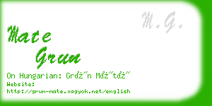 mate grun business card